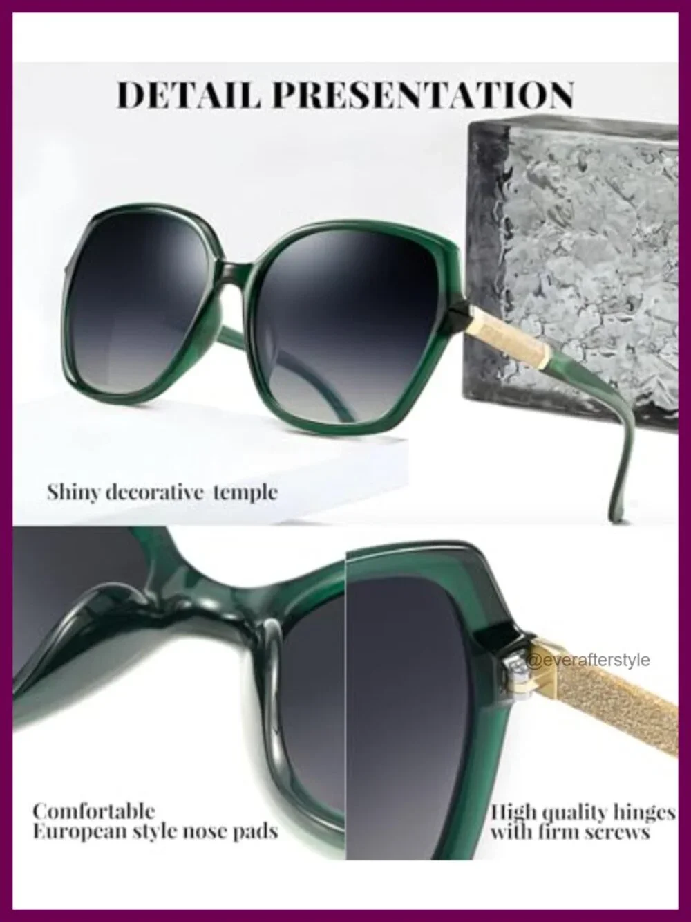 Polarized Sunglasses Women UV400 Protection Trendy Square Oversized Shades